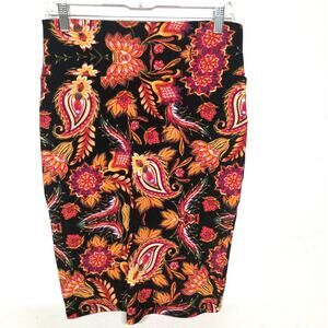 LuLaRoe Floral Print Bodycon Skirt - Size S, Black - Stretchy & Stylish